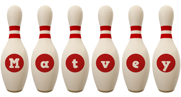 Matvey bowling-pin logo