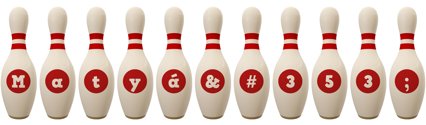 Matyáš bowling-pin logo