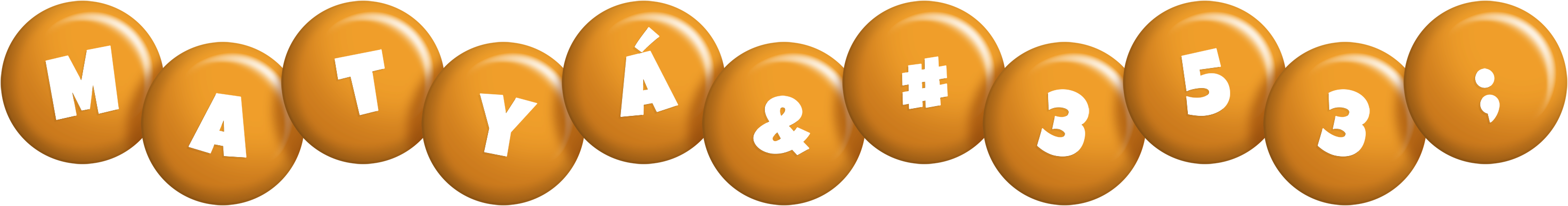 Matyáš candy-orange logo