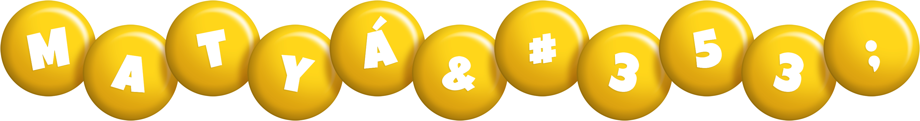Matyáš candy-yellow logo