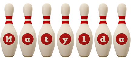 Matylda bowling-pin logo