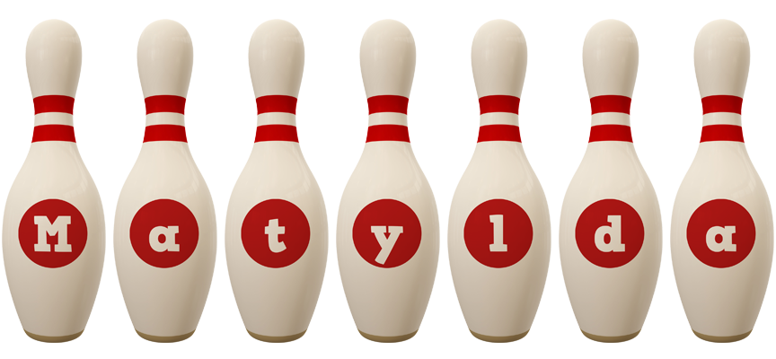 Matylda bowling-pin logo