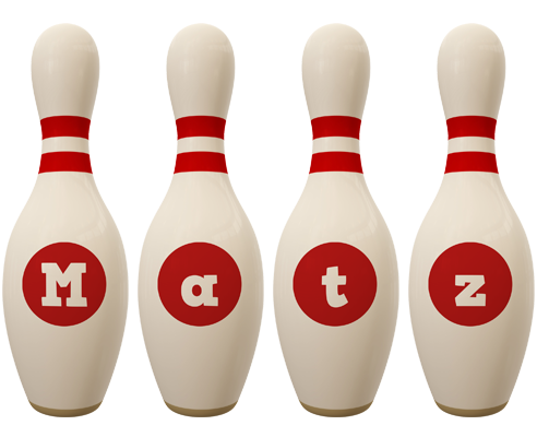 Matz bowling-pin logo