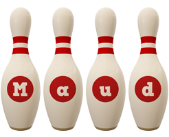 Maud bowling-pin logo