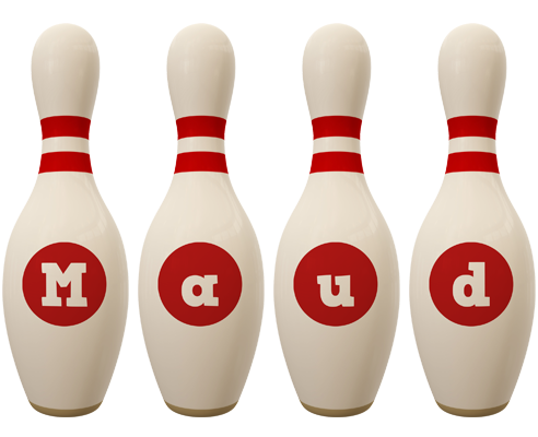 Maud bowling-pin logo