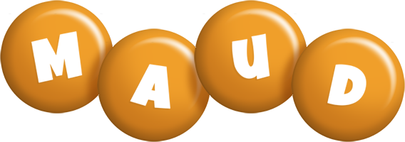 Maud candy-orange logo