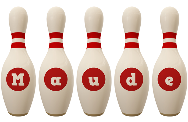 Maude bowling-pin logo