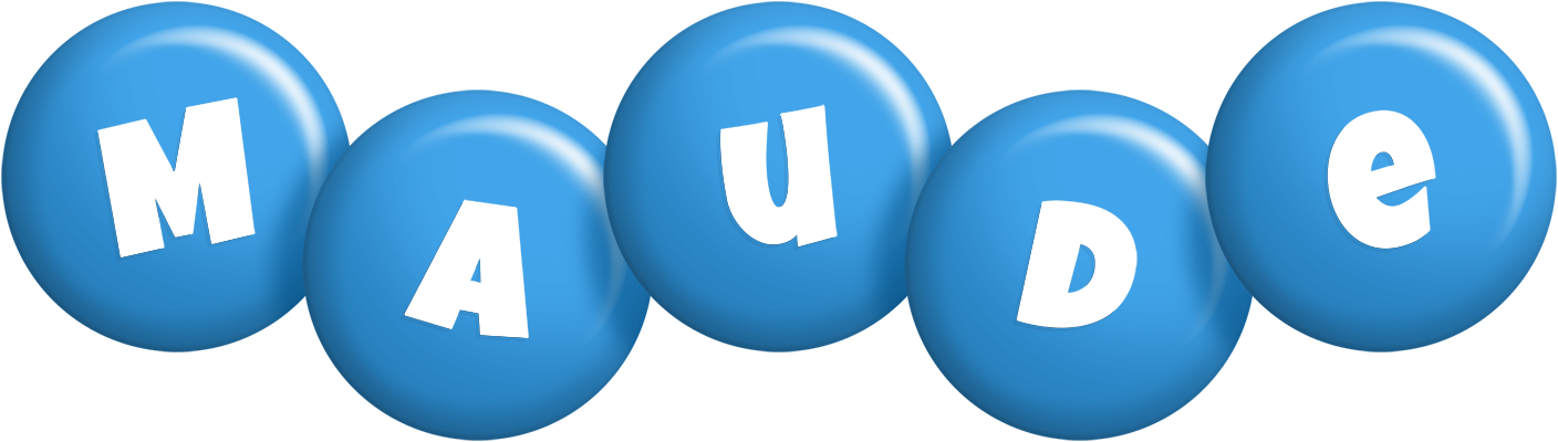 Maude candy-blue logo