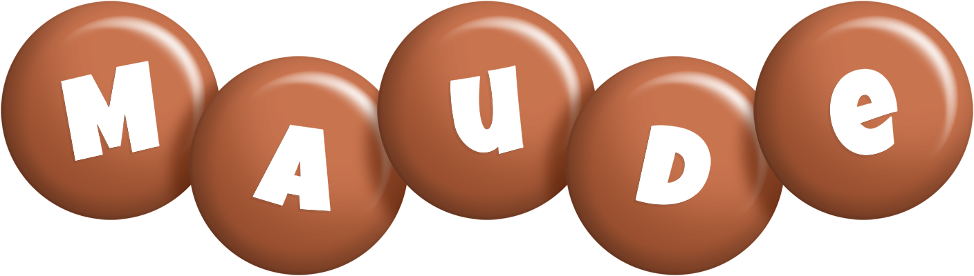 Maude candy-brown logo