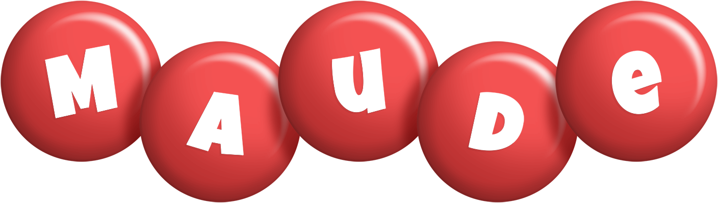 Maude candy-red logo