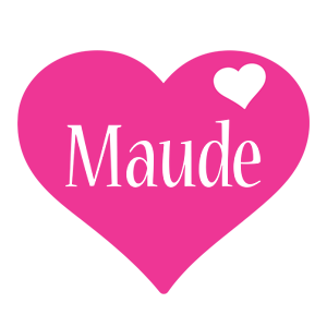 Maude love-heart logo