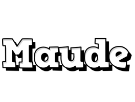 Maude snowing logo