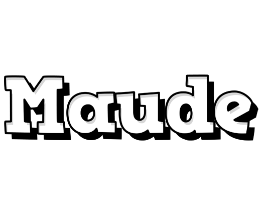 Maude snowing logo