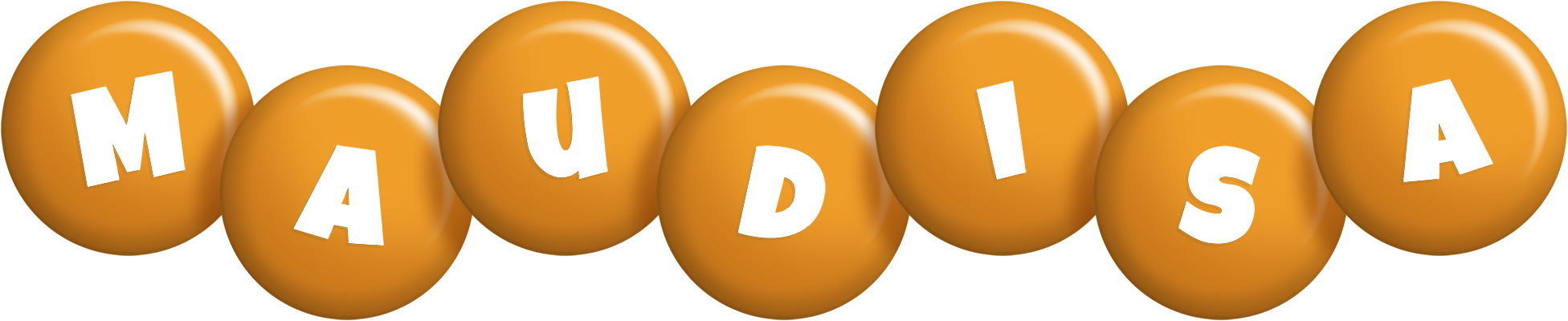 Maudisa candy-orange logo