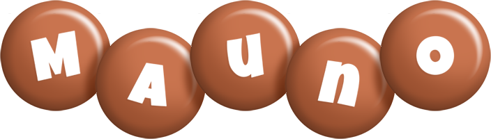 Mauno candy-brown logo
