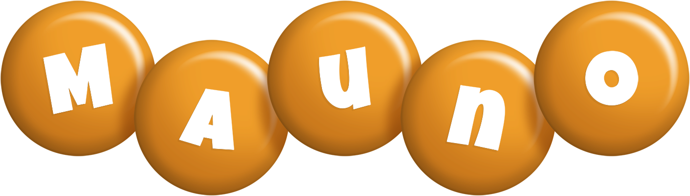 Mauno candy-orange logo