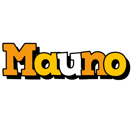 Mauno cartoon logo