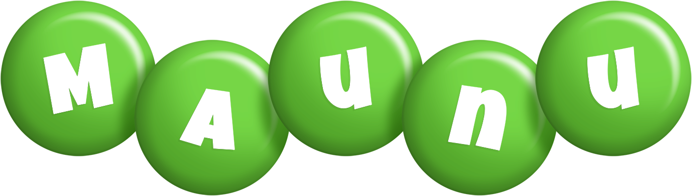 Maunu candy-green logo