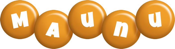 Maunu candy-orange logo