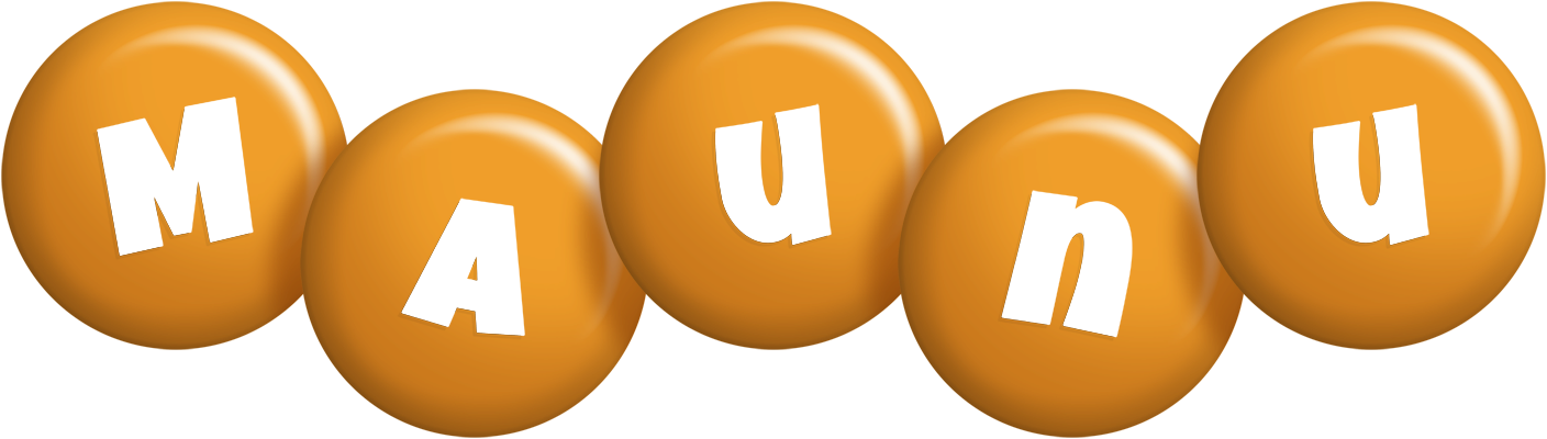 Maunu candy-orange logo