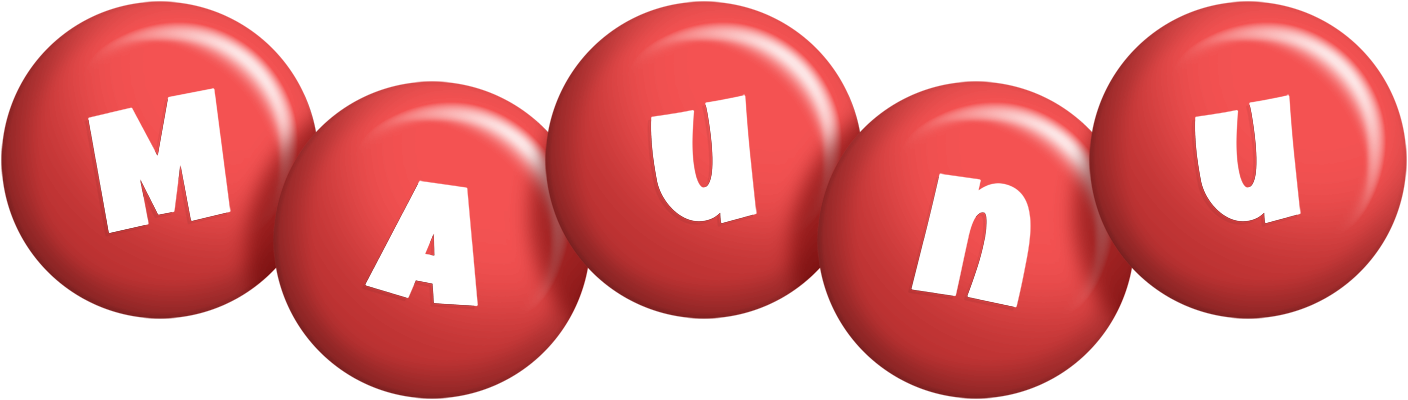 Maunu candy-red logo