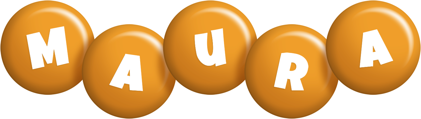 Maura candy-orange logo