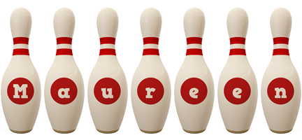 Maureen bowling-pin logo