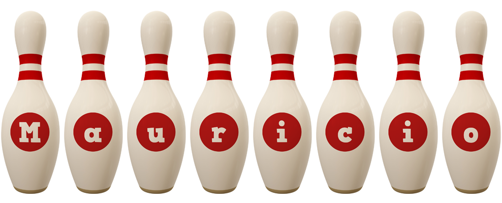 Mauricio bowling-pin logo