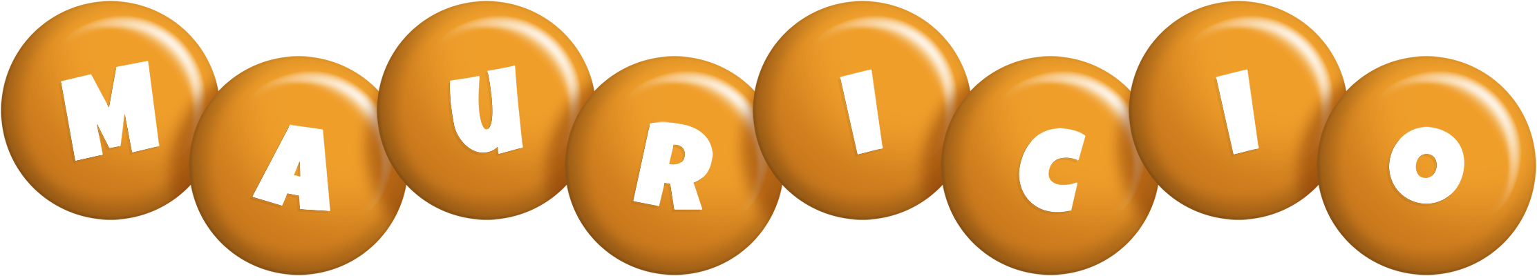 Mauricio candy-orange logo