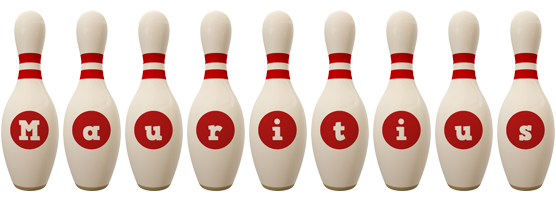 Mauritius bowling-pin logo