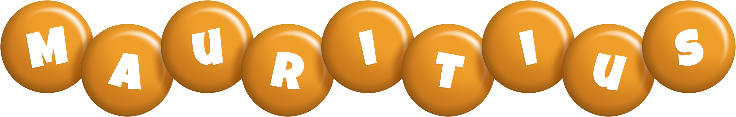 Mauritius candy-orange logo