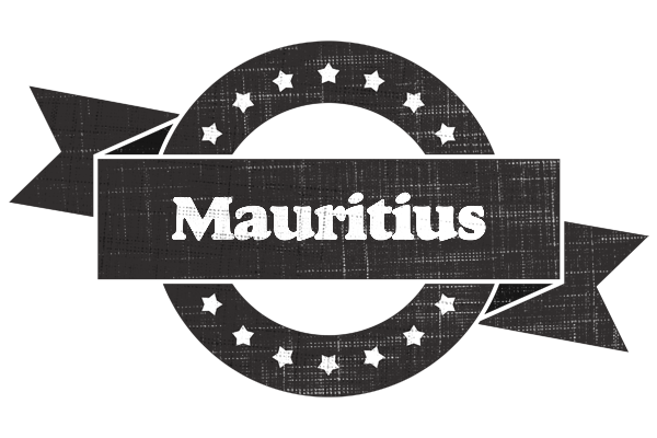 Mauritius grunge logo