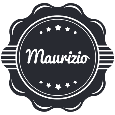 Maurizio badge logo