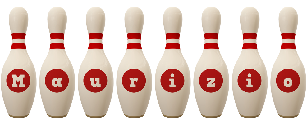 Maurizio bowling-pin logo