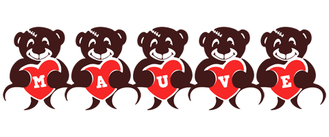 Mauve bear logo