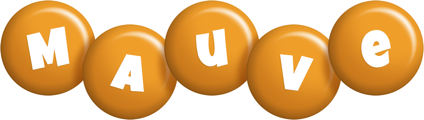 Mauve candy-orange logo