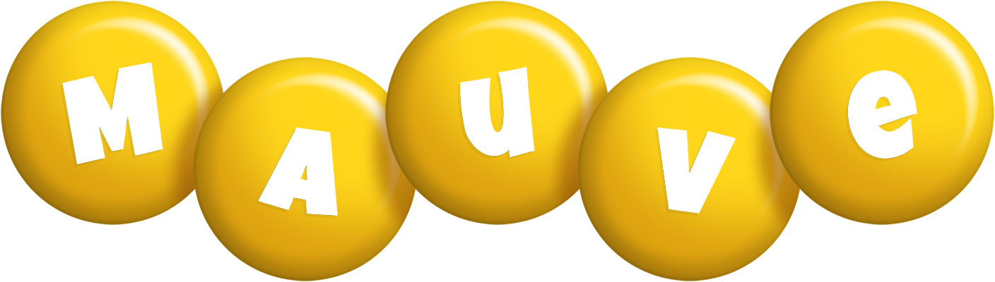 Mauve candy-yellow logo