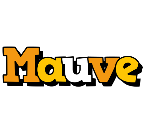 Mauve cartoon logo