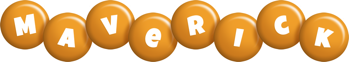 Maverick candy-orange logo