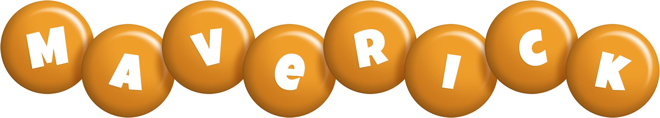 Maverick candy-orange logo