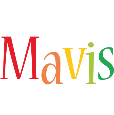 Mavis birthday logo