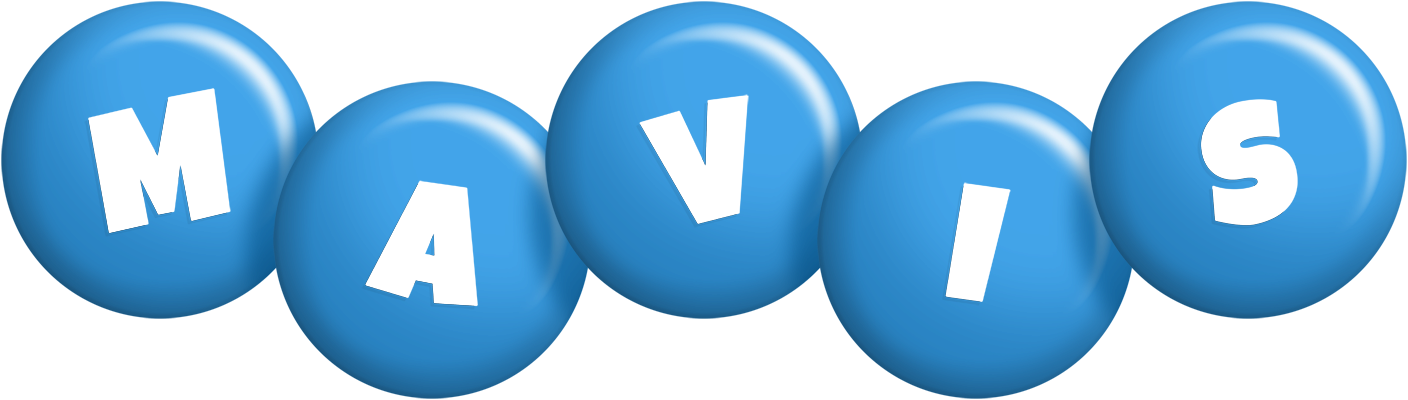 Mavis candy-blue logo
