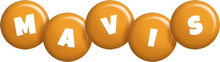 Mavis candy-orange logo
