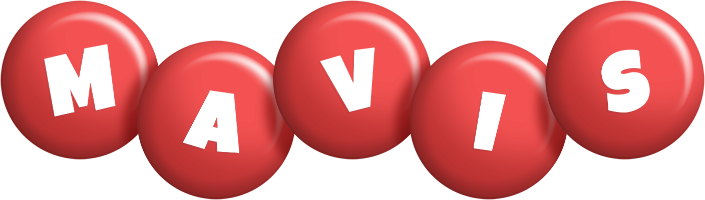 Mavis candy-red logo