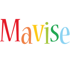 Mavise birthday logo