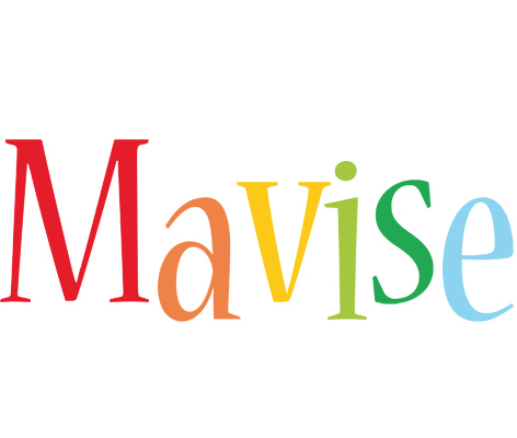 Mavise birthday logo