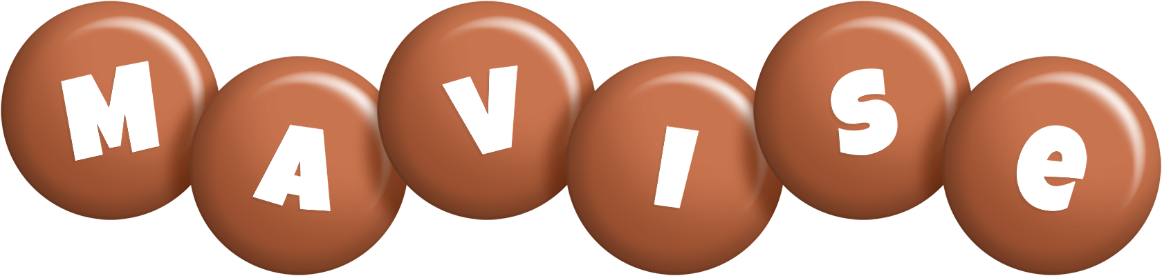Mavise candy-brown logo
