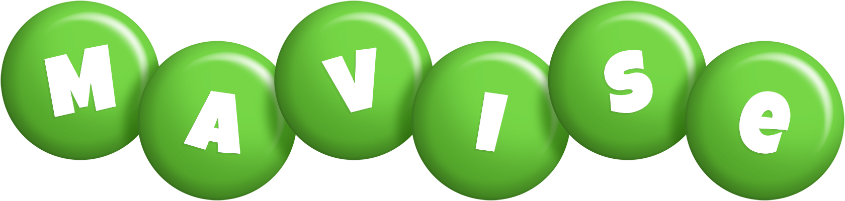Mavise candy-green logo