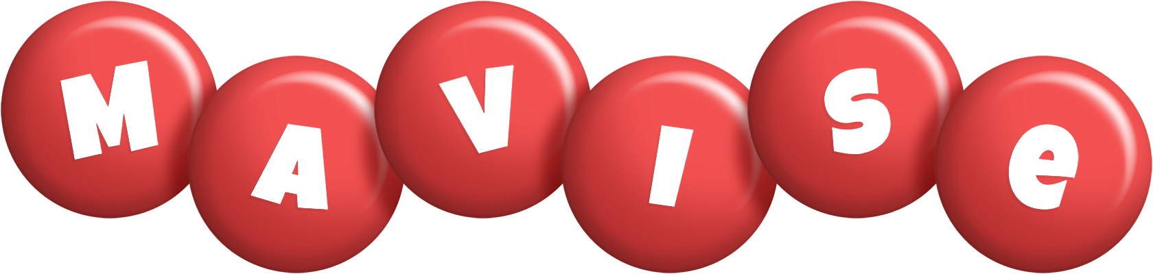 Mavise candy-red logo
