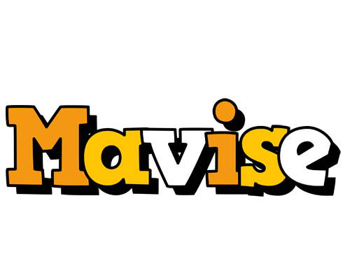 Mavise cartoon logo